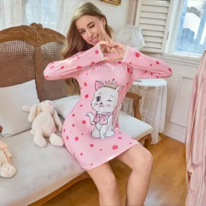 Long Dress Pajamas Negligé Ladies Women's Nightgowns for Sleeping Sleepwear Woman Sexy Women Nightie Nightgown Sexywoman Sleeve