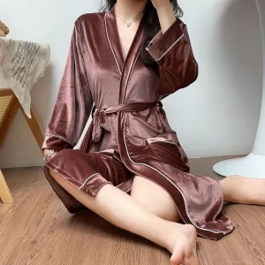 Women's Nightgowns for Sleeping Sexy Woman's Robes Sleepwear Bath Robe Bridesmaid Bathrobe Peignoir Femmes Bridal Nightgown