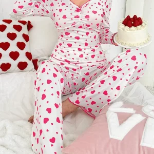 Winter Sleeping Pajamas Set Woman Pajamas for Women Ensembles Pyjama Femme Ensemble Pajama Sets Hot Hot Lingerie Women's Pants